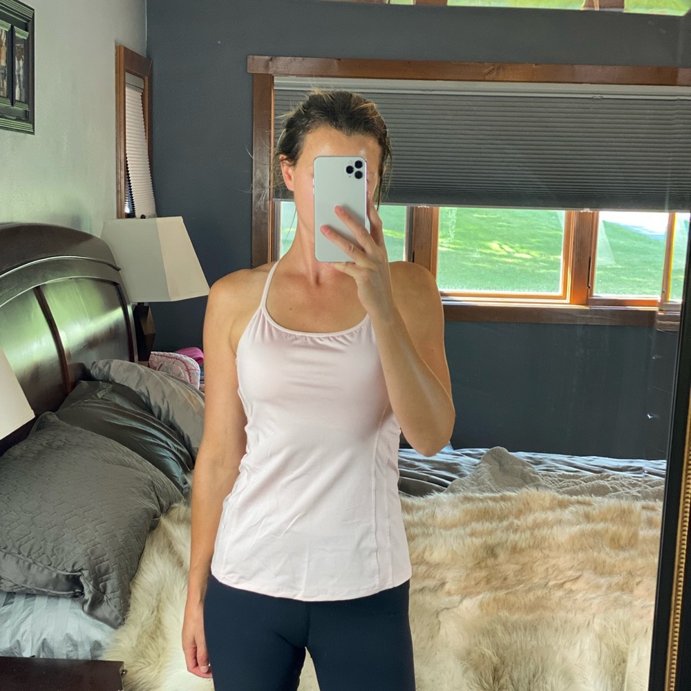 Athleta Halter Sports Top, Light Pink, Medium
